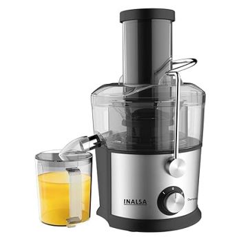 INALSA Electric Juicer Machine 900 Watt Juicer with 3 Inch Big Mouth for Whole Fruits and Veg |2 Year Warranty |Cold Extraction System|304 SS Juicer Mesh|Extra Large Feeding Tube|Anti Drip Nozzle Design|1 L Pulp Collector|1L Juicer Jar