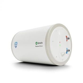 AO Smith Horizontal Geyser 25 Litre (Right)| Storage Water Geyser With Glass Coated Heating Element | Electric Geyser With Durable Metal Body | Warranty: 7 Yr Tank, 2 Yr Comprehensive | HAS-X1-025-RHS