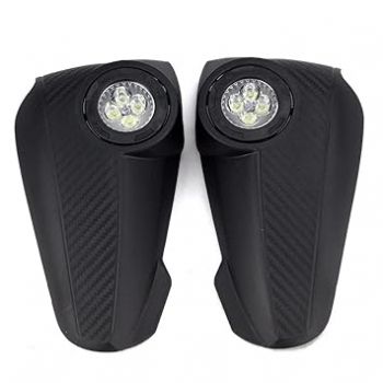 AllExtreme EXVHGB1 Handlebar Motorcycle Handguard Bike Universal 7/8" Handle Protector Wind Guard for ATV MX Off-Road (8W, Black)