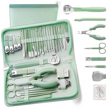 FIRST BEAUTY Manicure Set Professional Pedicure Tools Set, 35 in 1 Manicure Pedicure Kit for Women, Foot Hand Nail Care Kit Grooming Kit