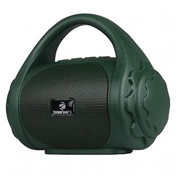 Zebronics ZEB-COUNTY 3W Wireless Bluetooth Portable Speaker With Supporting Carry Handle, USB, SD Card, AUX, FM & Call Function. (Green)