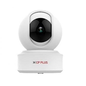 CP PLUS 3MP Full HD Smart Wi-fi CCTV Home Security Camera | 360° View | 2 Way Talk | Cloud Monitor | Motion Detect | Night Vision | Supports SD Card, Alexa & Ok Google | 15 Mtr, White- CP-E31A