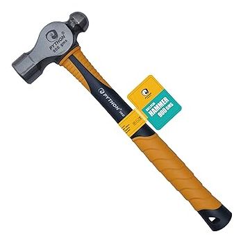 Python Pro Ball Pein/Peen Hammer Indestructible Fiberglass Handle (900 GMS / 13" (330 M