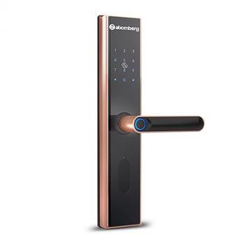 Atomberg SL 1 Smart Door Lock | 6 Ways Unlocking | Fingerprint | PIN | Remote OTP | NFC Card | Atomberg Home App (Data Stored in India) | Key | 5 Stainless Steel Bolt | 2 Year Warranty (Rose Gold)