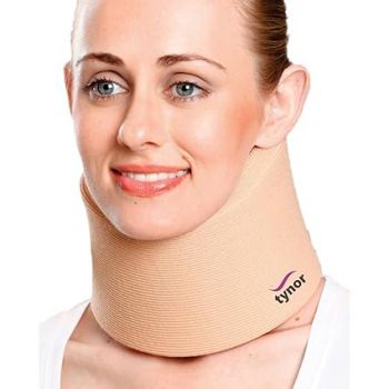 TYNOR Cervical Collar Soft, for Neck Support & Pain Relief | for Post-Surgery, Injury & Arthritis | Comfortable & Durable for Men & Women | Pack of 1 (Beige, Small)