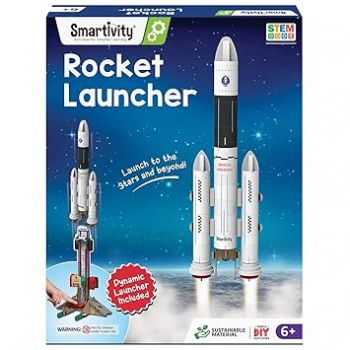Smartivity Rocket Launcher Kit for Kids 6, 7, 8, 9, 10, 11, 12 Years Old | Build Your Own Rocket and Launcher | Birthday Gifts for Boys & Girls | DIY STEM Science Toy for Kids 6-12 Years