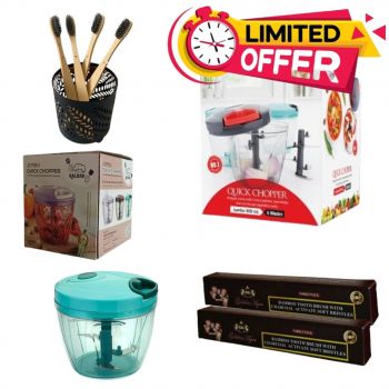 Vegetable Chopper &  Bamboo Toothbrush Combo Offer | Vegetable Chopper 1 set | Bamboo Toothbrush 2 set ( 6 pc )