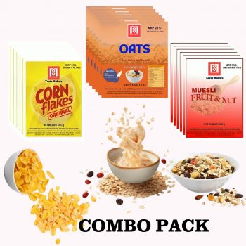 Oats Muesli Combo Package (Muesli 1kg |Cornflakes 1 kg | Oats  1 kg)