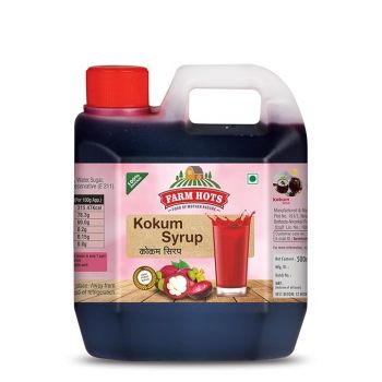 Farm Hots Kokum Liquid Syrup/Kokum Sharbat,500 Ml Can