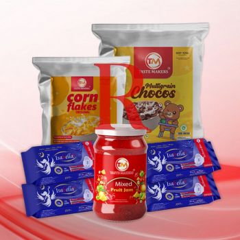 Repurchase 4 Isabella Sanitary pad Package80 Pieces |Taste Maker's Multigrain Chocos 500g |Taste Maker's Corn flakes 500g |1 Mixed Fruit Jam  450g(Combo)