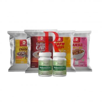 Repurchase Cornflakes , Oats & Chocos ,  Muesli fruit and nut & Multivitamin Tablets Combo  (1 kg muesli (2 pack 500 gm) | 2.5 kg cornflakes(  5 pack  500 gm)|1Kg Oats |500g Chocos|Multivitamin Tablets 2 Bottle's)