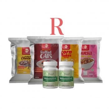 Repurchase Cornflakes , Oats & Chocos ,  Muesli fruit and nut & Multivitamin Tablets Combo  (1 kg muesli (2 pack 500 gm) | 2.5 kg cornflakes(  5 pack  500 gm)|1Kg Oats |500g Chocos|Multivitamin Tablets 2 Bottle's) 11 Sets