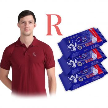 Repurchase Isabella Sanitary pad Package60 Pieces (3 Packets)5 set With 1 Kevinlara Premium T Shirt  5 Pieces