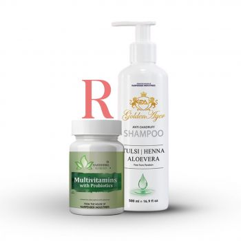 Repurchase Multivitamin Tablet One Bottle (60 Tablets)  + GoldenAger Anti dandruff Shampoo 500ml 1 Bottle (Welcome package)