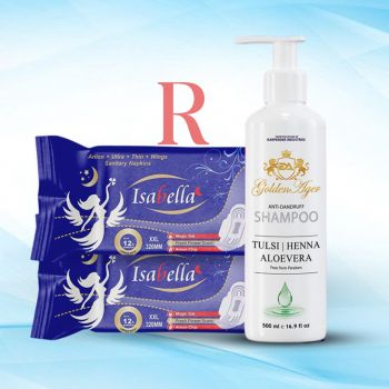 Repurchase Isabella sanitary pad 2 Packet (40 pieces) + GoldenAger Anti dandruff Shampoo 500 ml 1 Bottle (Welcome package)