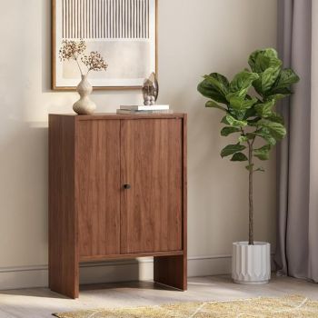 Wakefit Engineered Wood Cabinet | 1 Year Warranty | Storage Cabinet for Home Kitchen Living Room | 1 Closed Compartment | Almeida - Columbian Walnut