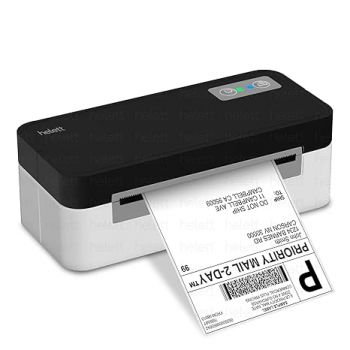 Helett® H30C Lite USB Direct Thermal 4×6 Shipping Label Printer(Barcode)Adjustable Label Size|203DPI Resolution|152mm/s Printing Speed Compatible with Windows,Mac,Linux Chrome OS|White(1Year Warranty)