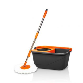 Chakaachak ECO Spin Bucket MOP with 4 Wheels,Bucket Floor Cleaning, Easy Wheels & Cleaning Mop with Bucket, pocha for Floor Cleaning, Mopping Set.
