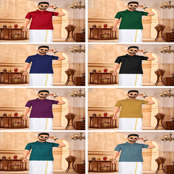 GPS Point Premium Semi Silk Mens Shirt Collections - 8 Pcs