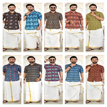 GPS Point Rayon Digital Print Mens Shirts- 10 Pcs