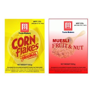 Cornflakes & Musli fruits and nuts  Combo (1.5 kg musli (3 pack 500 gm) 3 kg cornflakes(  6 pack  500 gm))