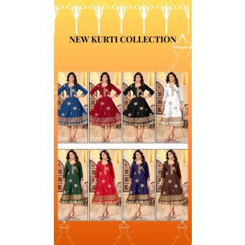 Rayon Anarkali Kurtis 8 PCS