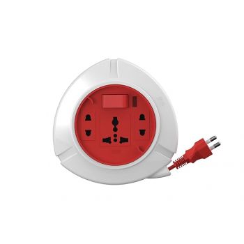 GM 3041 Trio 2 Pin Flex Box 5 Mtr. with Indicator & International Socket