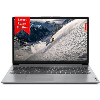 Lenovo IdeaPad 1 AMD Ryzen 3 7320U 15.6" HD Thin and Light Laptop (8 GB/512GB SDD/Windows 11 Home/Office 2021/1Yr ADP Free/Cloud Grey/1.58Kg), 82VG00EVIN