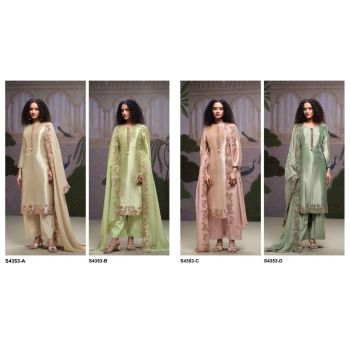 Luxury Quality Bemberg Silk Jacquard With Embroidery Dress Material