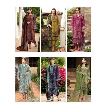 COTTON KARACHI PRINT DRESS MATERIAL 6PCS