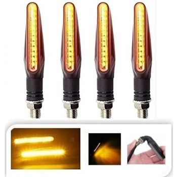 ELTRON TURBO ELT897 Original Waterproof SMD KTM Style Indicators 9 Led High Bright Universal for All Bikes Models Turn Signal Lights Motorcycle (Amber, Pack Of 4)