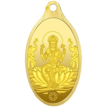 Muthoot Gold Bullion Corporation 24 kt (999.9) Goddess Lakshmi Gold Pendant For Girls - 2 gm