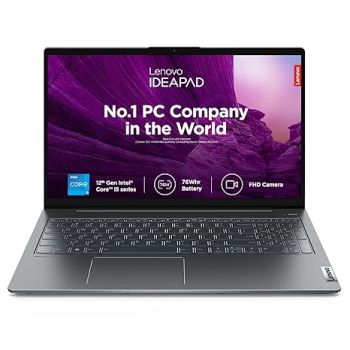 Lenovo IdeaPad Slim 5 12th Gen Intel Core i5-1235U 15.6"(39.62cm) FHD IPS Anti-Glare (16GB/512GB SDD/Win 11/MSO 2021/Backlit/1Yr Warranty/3months Game Pass/Storm Grey/1.85Kg), 82SF008YIN