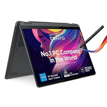 Lenovo IdeaPad Flex 5 12th Gen Intel Core i5-1235U 14"(35.56cm) WUXGA IPS 2-in-1 Laptop (16GB/512GB SSD/Win 11/Office 21/Backlit KB/Fingerprint/FHD Camera/Alexa/3 mon Game Pass/Grey/1.5Kg), 82R700JJIN