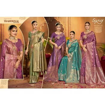 Silk Wedding Wear Saree Collections - 4 pcs