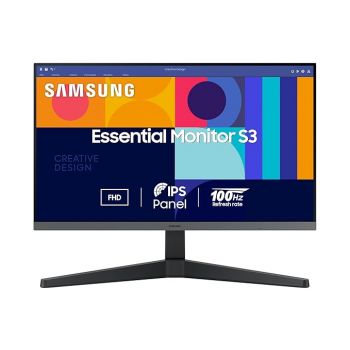 Samsung 24-inch (60.46cm) FHD, IPS Display, 100 Hz, 1920 x 1080 Flat Monitor, Bezel Less Design, AMD FreeSync, Flicker Free, HDMI, Display Port (LS24C330GAWXXL, Black)