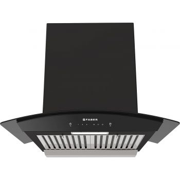 Faber 60cm 1500 m³/hr Autoclean Kitchen Chimney|Autoclean Alarm|Mood Light|12Yr Warranty on Motor 2Yr Comprehensive by Faber|Baffle Filter|Touch & Gesture|HOOD PRIMUS PLUS ENERGY IN HCSC BK 60,Black