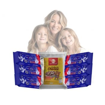 Isabella Sanitary pad Package120 Pieces (6 Packets) With 1 Taste Maker's Multigrain Chocos 500g (Combo) - 11 Sets