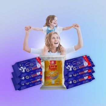 Isabella Sanitary pad Package120 Pieces (6 Packets) With 1 Taste Maker's Cornflakes  500g (Combo) - 5 SETS