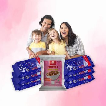 Isabella Sanitary pad Package120 Pieces (6 Packets) With 1 Taste Maker's Muesli Fruits and Nuts 500g (Combo)- 5 SETS