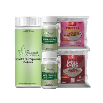 Dream Diet Weight and Health Management Package (1 ACTIVATED FIBER 500g  SUPPLEMENT | 2 BOTTLES MULTIVITAMIN-120 TABLETS | 2x500g TASTE MAKERS MUESLI | 1 Kg TASTE MAKERS OATS)