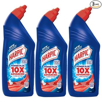 Harpic 1 Litre (Pack of 3) - Original, Disinfectant Toilet Cleaner Liquid | Suitable for Toilet Bowls